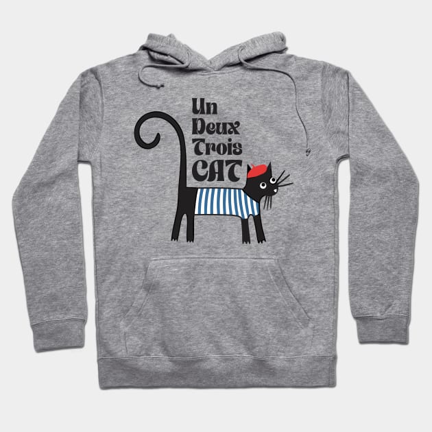 Un, Deux, Trois, CAT Hoodie by INLE Designs